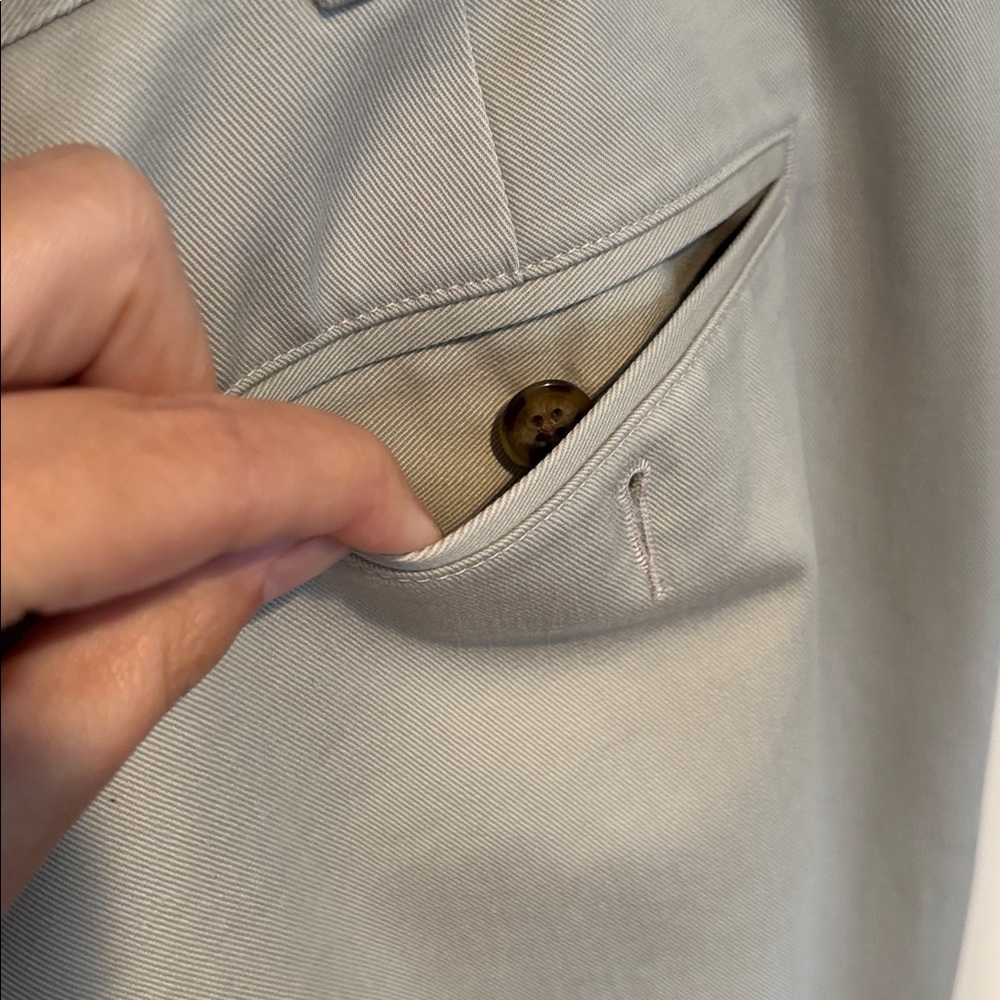 LL Bean Natural Fit 100% cotton flat front khakis in size 36, inseam 32 - Picture 8 of 15